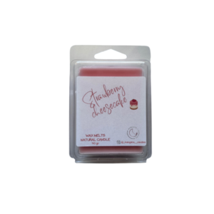 Strawberry Cheesecake…Wax melts snap bar από φυτικό κερί ελαιοκράμβης 70 gr - αρωματικά κεριά, vegan friendly, waxmelts