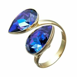 Προσαρμοσμένο Δαχτυλίδι με Κρύσταλλα Μπλε | The Gem Stories Jewelry - ασήμι, ημιπολύτιμες πέτρες, επιχρυσωμένα, χεριού, αυξομειούμενα