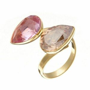 Προσαρμοσμένο Δαχτυλίδι με Κρύσταλλα Ροζ-Χρυσό | The Gem Stories Jewelry - επιχρυσωμένα, ασήμι 925, χεριού, αυξομειούμενα