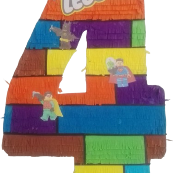 Πινιάτα lego 56εκ ( Κατ'επιλογή οποιοδήποτε νούμερο ) - κορίτσι, αγόρι, πινιάτες