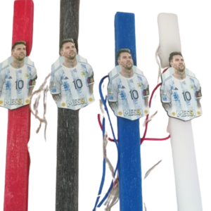 Λαμπάδα αρωματική ξυστη πλακέ με τον Messi - αγόρι, λαμπάδες, για παιδιά, για ενήλικες, για εφήβους