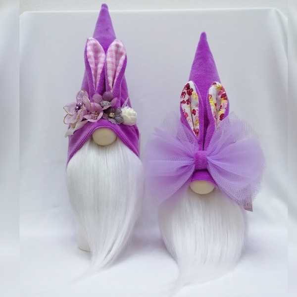 Ανοιξιάτικο νανάκι Φούξια με λουλούδια - ύφασμα, διακοσμητικά - 3