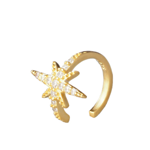 Σκουλαρίκια Κλιπ Αστέρι – Επιχρυσωμένο | The Gem Stories Jewelry - ασήμι, επιχρυσωμένα, ασήμι 925, αστέρι, μικρά