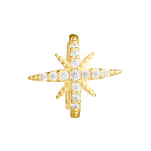 Σκουλαρίκια Κλιπ Αστέρι – Επιχρυσωμένο | The Gem Stories Jewelry - ασήμι, επιχρυσωμένα, ασήμι 925, αστέρι, μικρά - 2