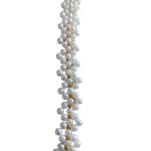 Ατσάλινο πολυσειρο βραχιόλι αυξομειουμενο με πέρλες - χάντρες, ατσάλι, πέρλες, χεριού, αυξομειούμενα