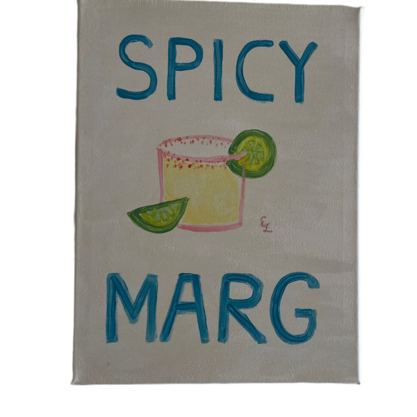 Spicy Margarita - ζωγραφισμένα στο χέρι, πίνακες & κάδρα, καμβάς, χειροποίητα