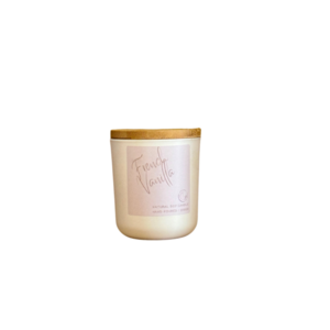French Vanilla…. Δοχείο με αρωματικό φυτικό κερί σόγιας 200 gr - αρωματικά κεριά, σόγια, vegan friendly