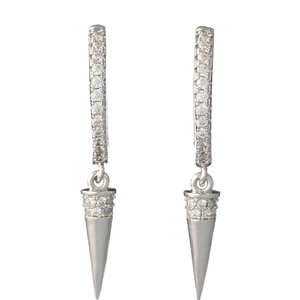 Σκουλαρίκια Ορειχάλκινα Επιροδιωμένα σε Σχήμα Σταγόνας | The Gem Stories Jewelry - ορείχαλκος, μικρά, γάντζος, επιπλατινωμένα - 2