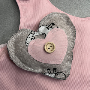 Χειροποίητο βαμβακερό φόρεμα ροζ με προβατάκια - κορίτσι, βρεφικά ρούχα, 1-2 ετών - 2