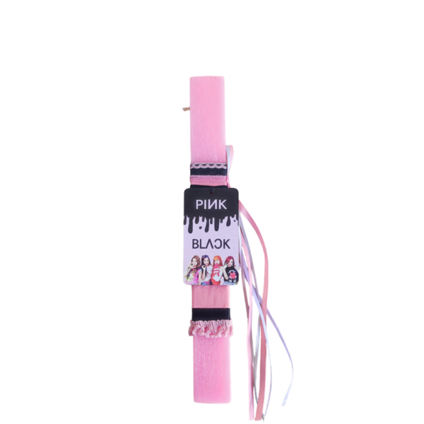Λαμπάδα πλακέ αρωματική Blackpink ροζ 32εκ - κορίτσι, λαμπάδες, για παιδιά, για ενήλικες, για εφήβους
