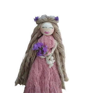 Μαριάνθη ροζ- Κούκλα Χειροποίητη Πασχαλινή Λαμπάδα 26 εκ. - κορίτσι, λαμπάδες, για παιδιά, για ενήλικες, για εφήβους - 3