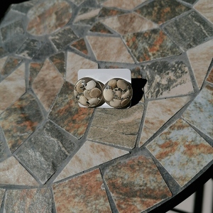 ''Lefkada'' μικρά διάφανα καρφωτά σκουλαρίκια 2 εκ. από υγρό γυαλί - γυαλί, πέτρες, μικρά, ατσάλι - 3