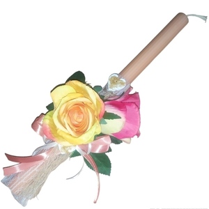 Αρωματική λαμπάδα με τριαντάφυλλα 33 cm - γυναικεία, κορίτσι, λουλούδια, λαμπάδες, για ενήλικες