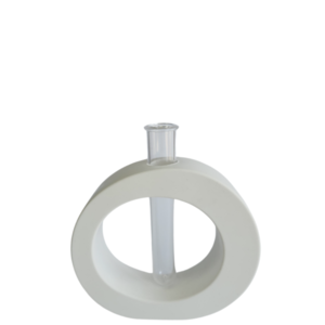 Oval vase - Χειροποίητο βάζο σε λευκό χρώμα - βάζα & μπολ, σπίτι, homedecor, γύψος, γενική διακόσμηση - 2