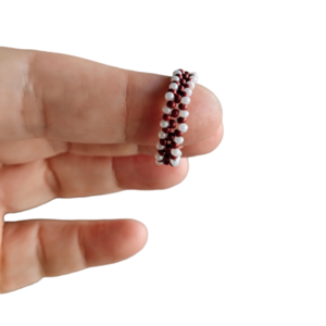 Δαχτυλίδι χεριού βέρα με χάντρες - πλαστικό, χάντρες, αυξομειούμενα, φθηνά