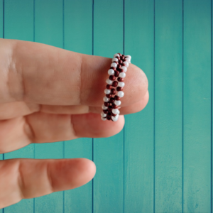 Δαχτυλίδι χεριού βέρα με χάντρες - πλαστικό, χάντρες, αυξομειούμενα, φθηνά - 5