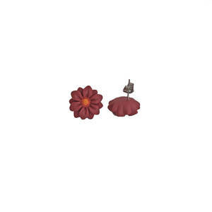 Λουλούδια μπορντό μαργαρίτες - πηλός, λουλούδι, μικρά, ατσάλι, boho - 4