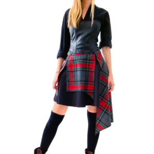 Asymetrical short skirt - Gabardine and Wool - βαμβάκι, midi