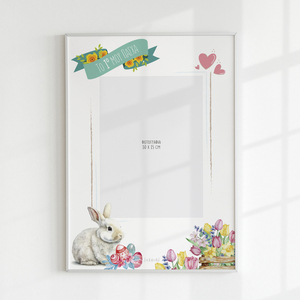 A4 Αφίσα | Θεματικό Πασχαλινό Πόστερ | Το 1ο μου Πάσχα, Λουλούδια, Κουνέλι | Πόστερ Ελληνικά | Πόστερ για παιδικό δωμάτιο | Αγόρι - Κορίτσι - κορίτσι, αγόρι, αφίσες