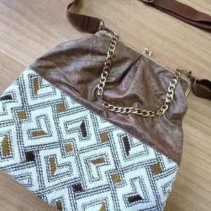 Τσάντα Clutch Χιαστί η Ώμου με frame Κουμπωμα - ύφασμα, clutch, ώμου, χιαστί, δερματίνη - 2