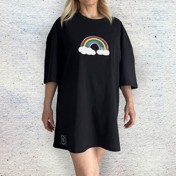 KDK - AstrafTEES ( PRIDE Rainbow Black ) - t-shirt, unisex - 3
