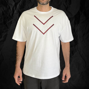 KDK - AstrafTEES ( Red 2V Strass ) Μπλουζάκι με κόκκινα στρας - στρας, t-shirt, unisex, 100% βαμβακερό - 3
