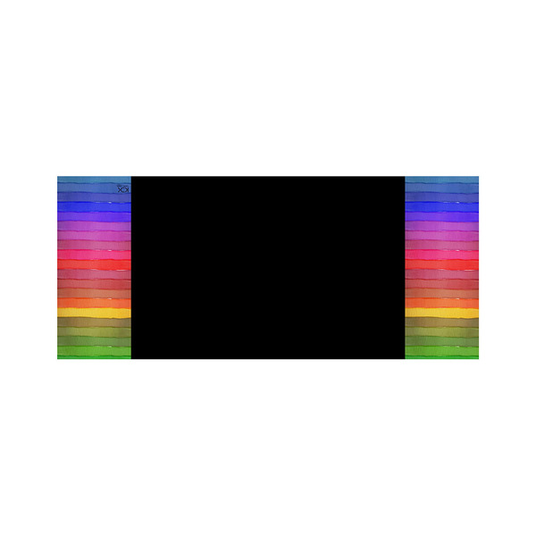 KDK • PROUD SCARf ( Half Rainbow Black ) - unisex, φουλάρια