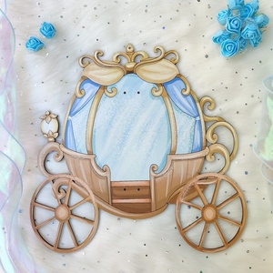 Σιελ λαμπάδα με Σταχτοπούτα και διακοσμητικό τοίχου άμαξα - κορίτσι, λαμπάδες, σετ, πριγκίπισσες - 4