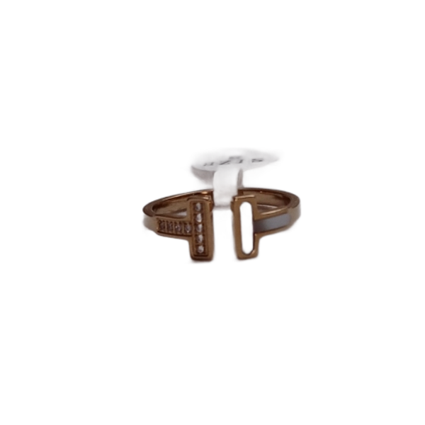 Δαχτυλίδι ατσάλι με ζιργκον "osaka" μέγεθος 8 - επιχρυσωμένα, γεωμετρικά σχέδια, ατσάλι, boho, σταθερά