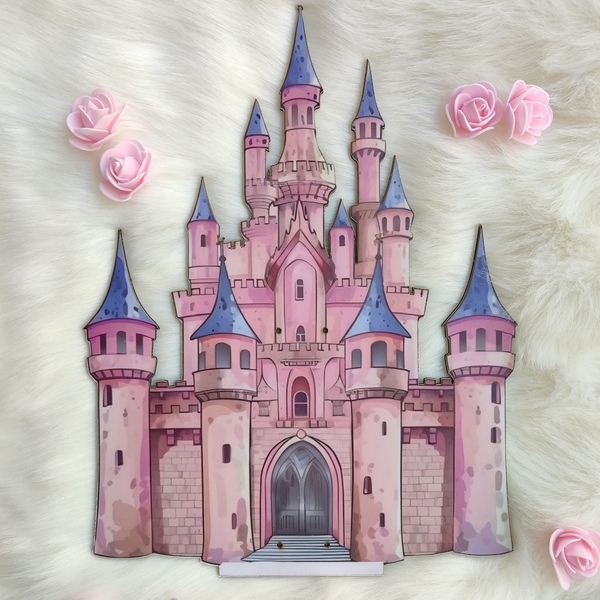 Λιλά λαμπάδα πριγκίπισσα και ασορτί διακοσμητικό τοίχου κάστρο - κορίτσι, λαμπάδες, μπαλαρίνες, σετ, πριγκίπισσες - 5