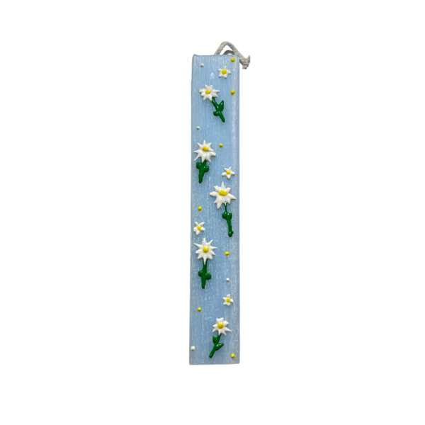 Λαμπάδα “Daisies” (ζωγραφισμένη στο χέρι) - λουλούδια, λαμπάδες, για παιδιά, για ενήλικες, για εφήβους - 3