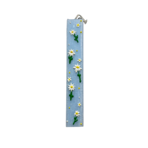 Λαμπάδα “Daisies” (ζωγραφισμένη στο χέρι) - λουλούδια, λαμπάδες, για παιδιά, για ενήλικες, για εφήβους - 2