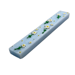 Λαμπάδα “Daisies” (ζωγραφισμένη στο χέρι) - λουλούδια, λαμπάδες, για παιδιά, για ενήλικες, για εφήβους
