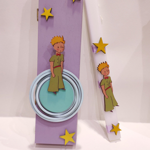 Λαμπάδα μικρός πρίγκιπας με ξύλινο κουτί σετ - αγόρι, λαμπάδες, μικρός πρίγκιπας, για παιδιά, ήρωες κινουμένων σχεδίων