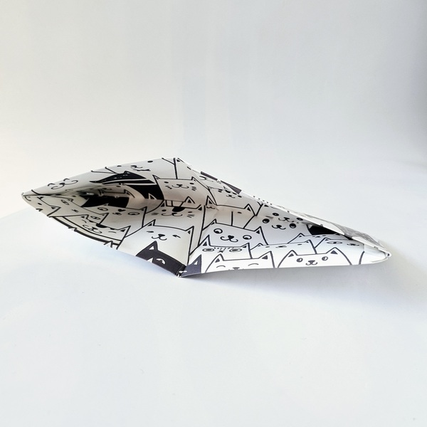 Eco-friendly πορτοφόλι τσέπης γάτες/ Paper Wallet cats - χαρτί, πορτοφόλια, δώρο γεννεθλίων - 4