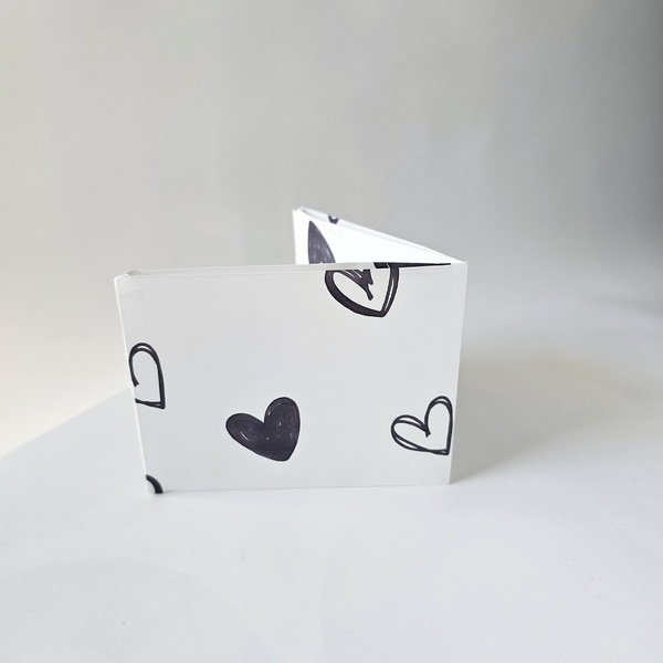 Eco-friendly πορτοφόλι τσέπης καρδιές/ Paper Wallet hearts - καρδιά, χαρτί, πορτοφόλια, δωρο για επέτειο - 2