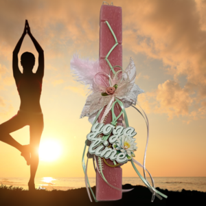 Πασχαλινή λαμπάδα yoga - κορίτσι, λαμπάδες, για ενήλικες, για εφήβους - 4