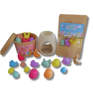 Easter's Special Set: "Happy Easter Triple Set" (3 τμχ) - πασχαλινά δώρα, αρωματικά χώρου, soy candle, διακοσμητικό πασχαλινό - 2