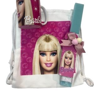 Σετ Πασχαλινή λαμπάδα Barbie με σακίδιο πλάτης και κούπα - κορίτσι, λαμπάδες, σετ, για παιδιά, κούκλες