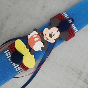 Αρωματική λαμπάδα με σαγρέ υφή Mickey!! - αγόρι, λαμπάδες, για παιδιά, για μωρά - 2