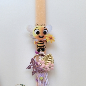 Λαμπάδα μελισσούλα - λουλούδια, λαμπάδες, για παιδιά, ζωάκια