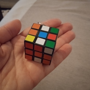 Μπρελοκ κυβος του Ρουμπικ 3εκ. (Rubik) πολυχρωμο - apois - πλαστικό, μπρελόκ, σπιτιού - 2