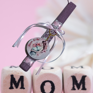 Πασχαλινή λαμπάδα για έγκυος μαμά - κορίτσι, λαμπάδες, μαμά, για ενήλικες, μπρελοκ κλειδιών - 3