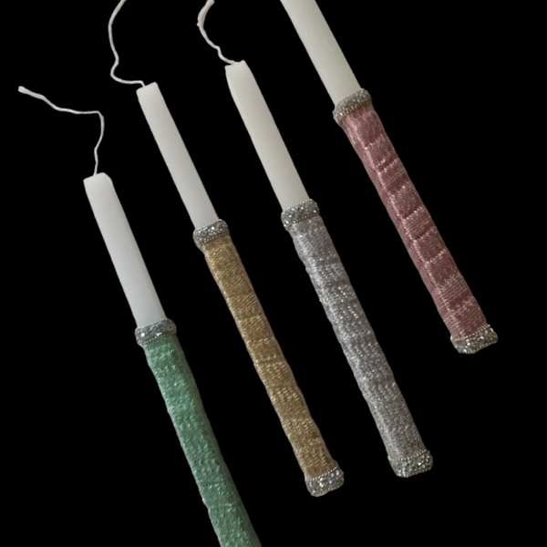 Αρωματικές λαμπάδες σε διάφορα χρώματα με στρας - κορίτσι, λαμπάδες - 3