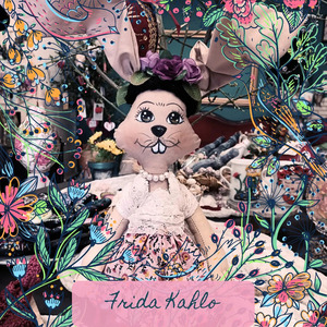Υφασμάτινη κούκλα Frida Kahlo λαγουδάκι - λουλούδια, διακοσμητικά