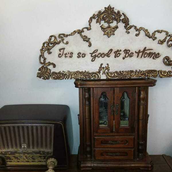 Ρομαντικο πάνελ τοιχου, για τη διακόσμηση του σπιτιού " Its so good to be home - πίνακες & κάδρα, σπιτιού, δωρο για επέτειο - 3