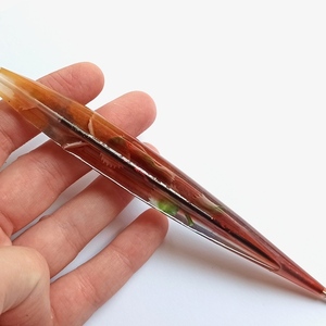 Στιλό με πολύχρωμο σχέδιο φτερό, από ρητίνη - αξεσουάρ γραφείου - 2