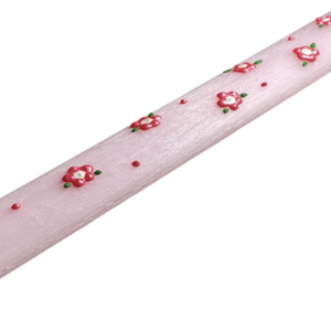 Λαμπάδα “Pink Flowers” (ζωγραφισμένη στο χέρι) - λουλούδια, λαμπάδες, για παιδιά, για ενήλικες, για εφήβους
