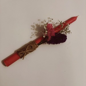 Χειροποίητη αρωματική λαμπάδα από κερί σόγιας - Σχέδιο 2 - λουλούδια, λαμπάδες, για παιδιά, για ενήλικες, για εφήβους