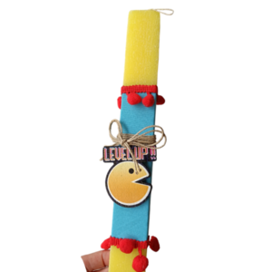 Αρωματική λαμπάδα με ξύλινο διακοσμητικό - αγόρι, λαμπάδες, για παιδιά, games